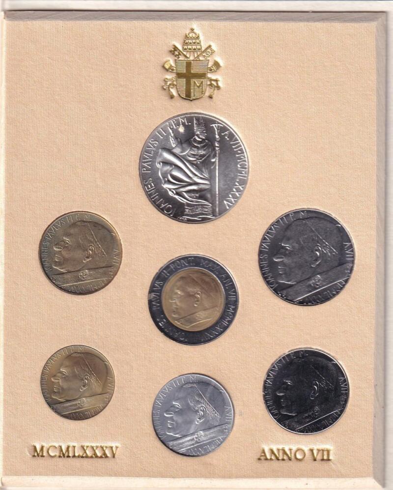 Monete Vaticano 1985 Serie divisionale fior di conio Anno VII