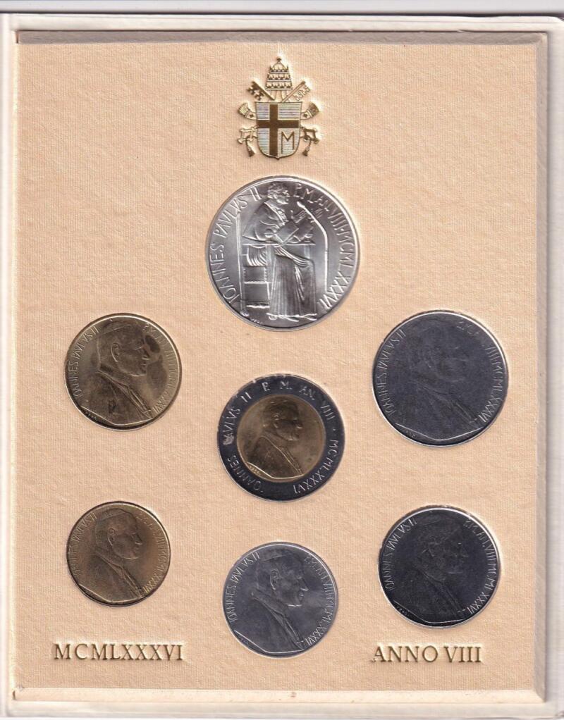 Monete Vaticano 1986 Serie divisionale fior di conio Anno VIII