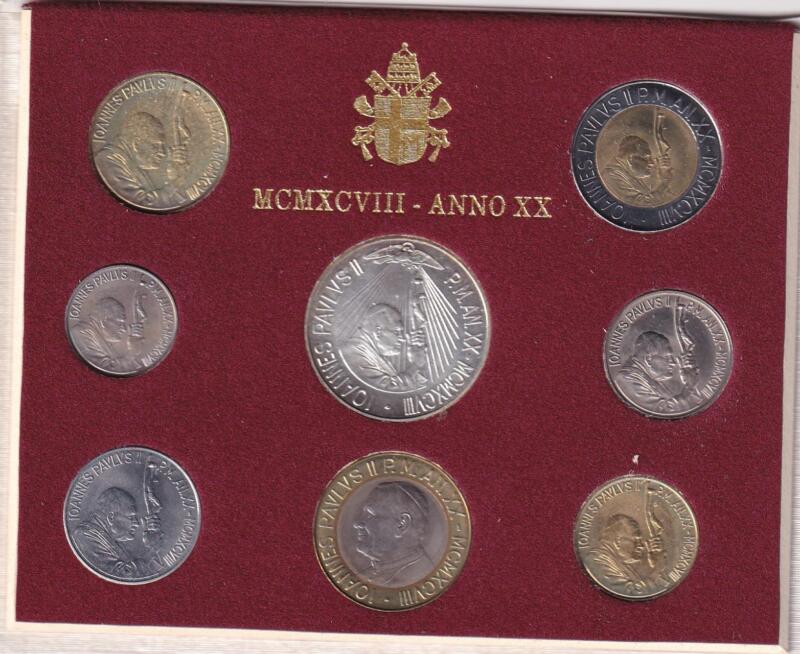 Monete Vaticano 1998 Serie divisionale fior di conio Anno XX