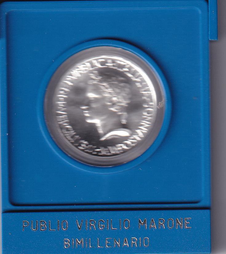 Moneta commemorativa Italia Repubblica Lire 500 Bimillenario morte Publio Virgilio Marone Anno 1981 FDC
