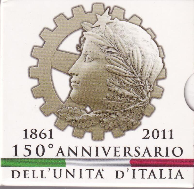Moneta commemorativa Italia Repubblica Euro 5,00 1861-2011 Centocinquantesimo anniversario Unità d'Italia Anno 2011