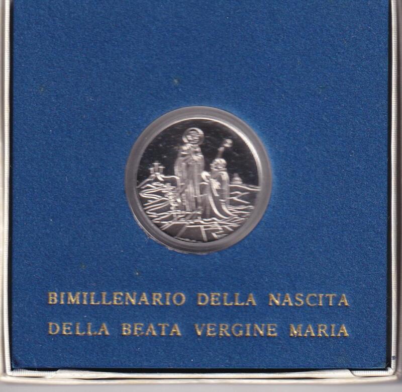Moneta Vaticano 1984 Bimillenario Nascita Beata Vergine Maria Proof