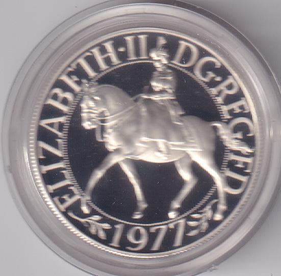Moneta commemorativa Gran Bretagna 1977 Regina Elisabetta Proof