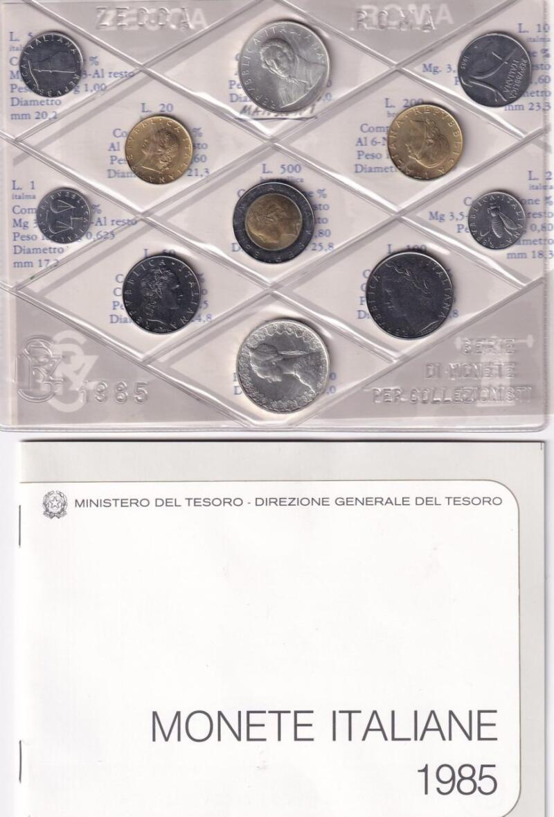 Monete Italia – Serie divisionale fior di conio – Anno 1985 Manzoni