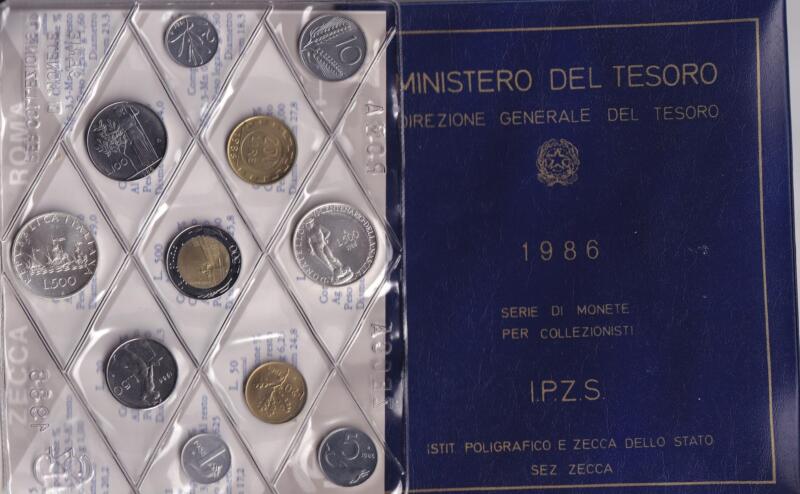 Monete Italia – Serie divisionale fior di conio – Anno 1986 Donatello