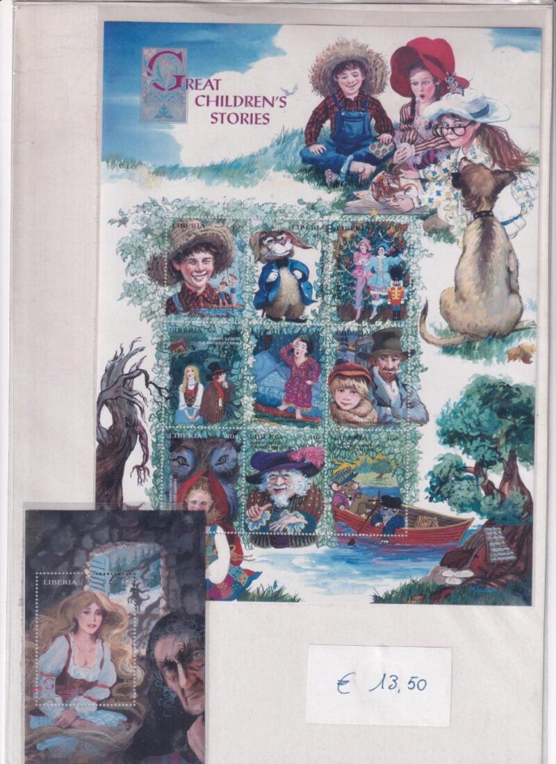 Francobolli e Foglietti Liberia anno 1981 – Great children's stories