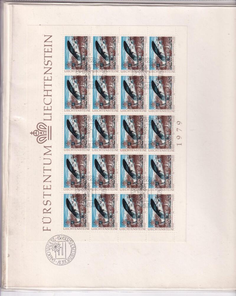 Minifoglio FDC Liechtenstein anno 1979 Europa
