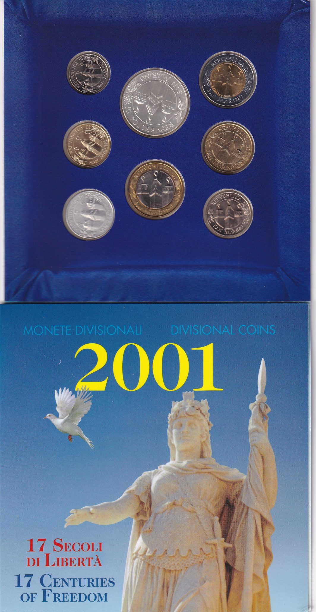 Monete San Marino – Serie divisionale fior di conio Anno 2001