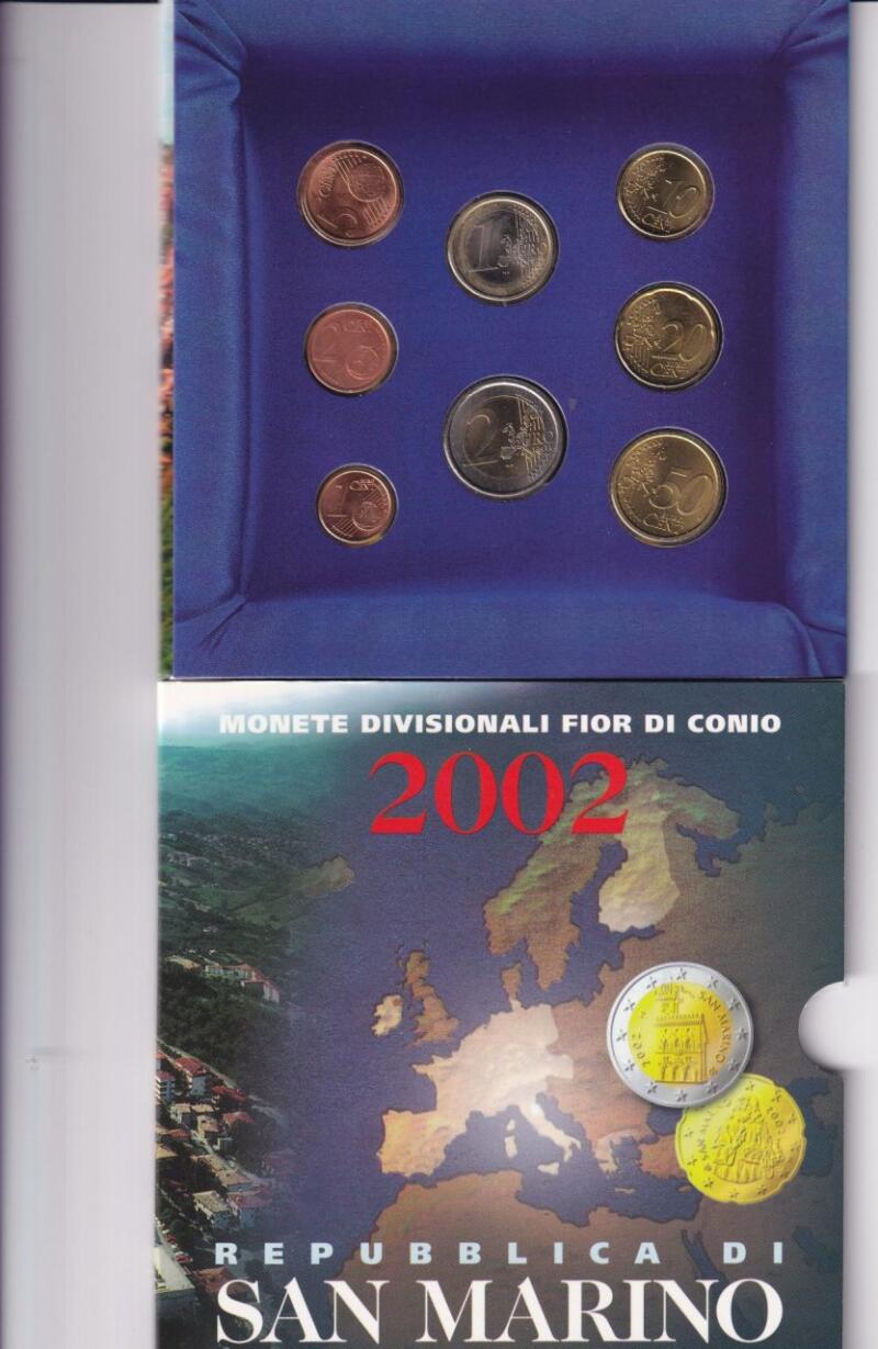Monete San Marino – Serie divisionale fior di conio Anno 2002