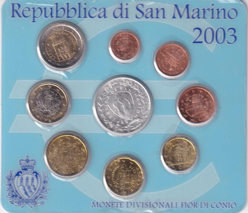 Monete San Marino – Serie divisionale fior di conio Anno 2003