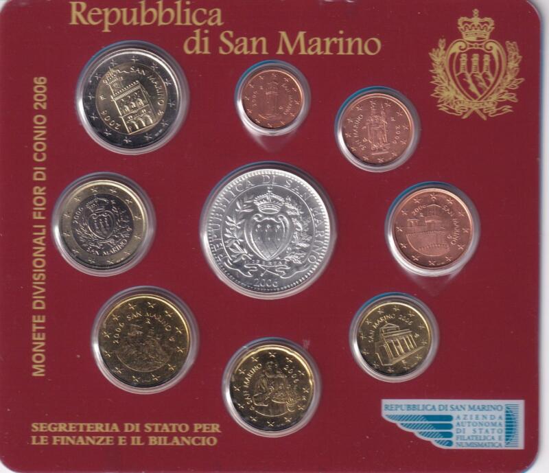 Monete San Marino – Serie divisionale fior di conio Anno 2006