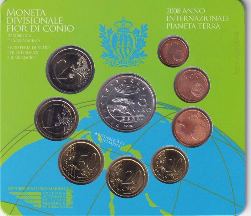 Monete San Marino – Serie divisionale fior di conio Anno 2008