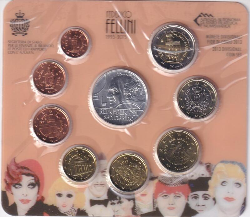 Monete San Marino  Serie divisionale fior di conio  Anno 2013 Fellini