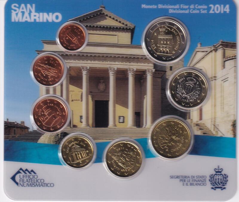 Monete San Marino  Serie divisionale fior di conio  Anno 2014