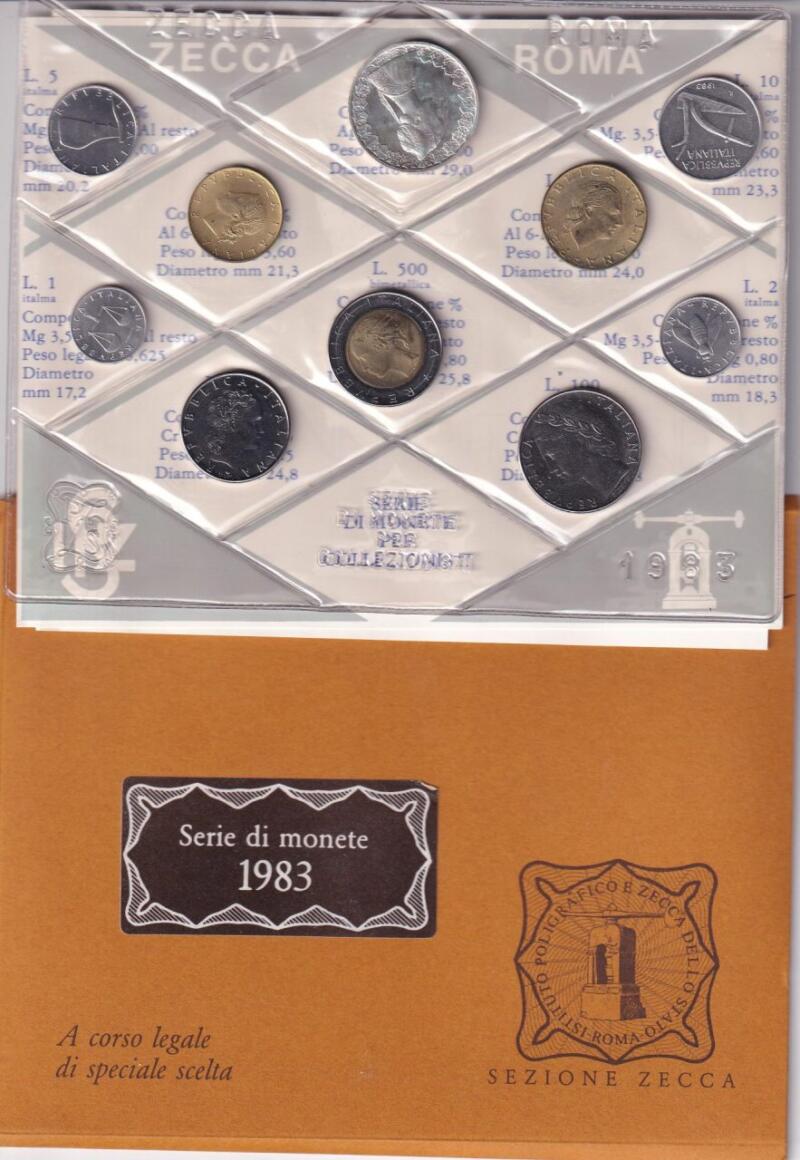 Monete Italia – Serie divisionale fior di conio – Anno 1983