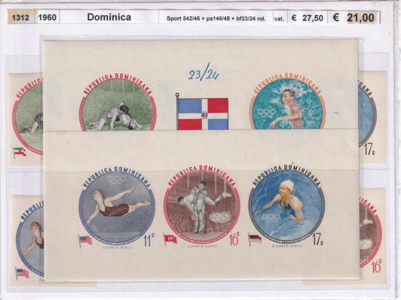 Francobolli Foglietto Dominica Anno 1960 Tematica Sport Olimpiadi
