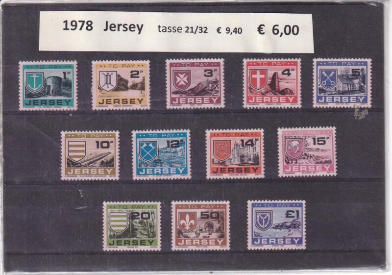 Francobolli Jersey Anno 1978 Segnatasse Tematiche Monumenti e Vedute