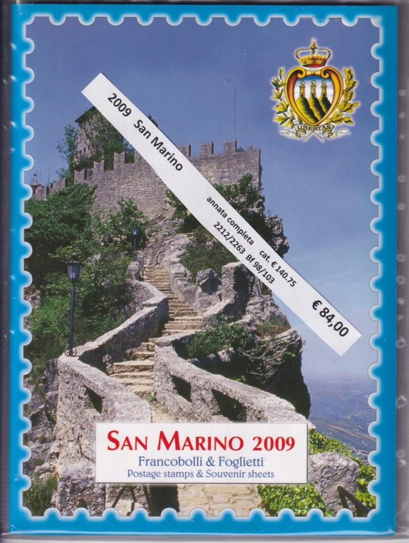 Folder San Marino Annata completa 2009 Francobolli e Foglietti