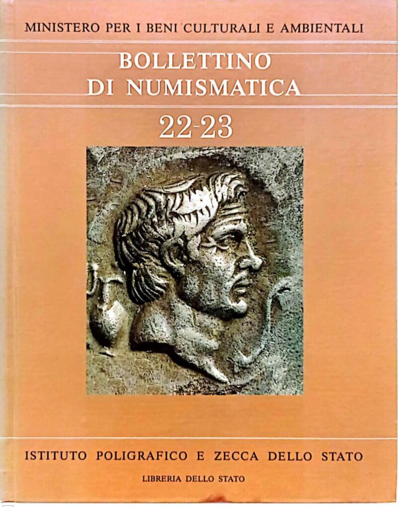 Bollettino di Numismatica n. 22-23, gennaio-settembre 1994, 1995