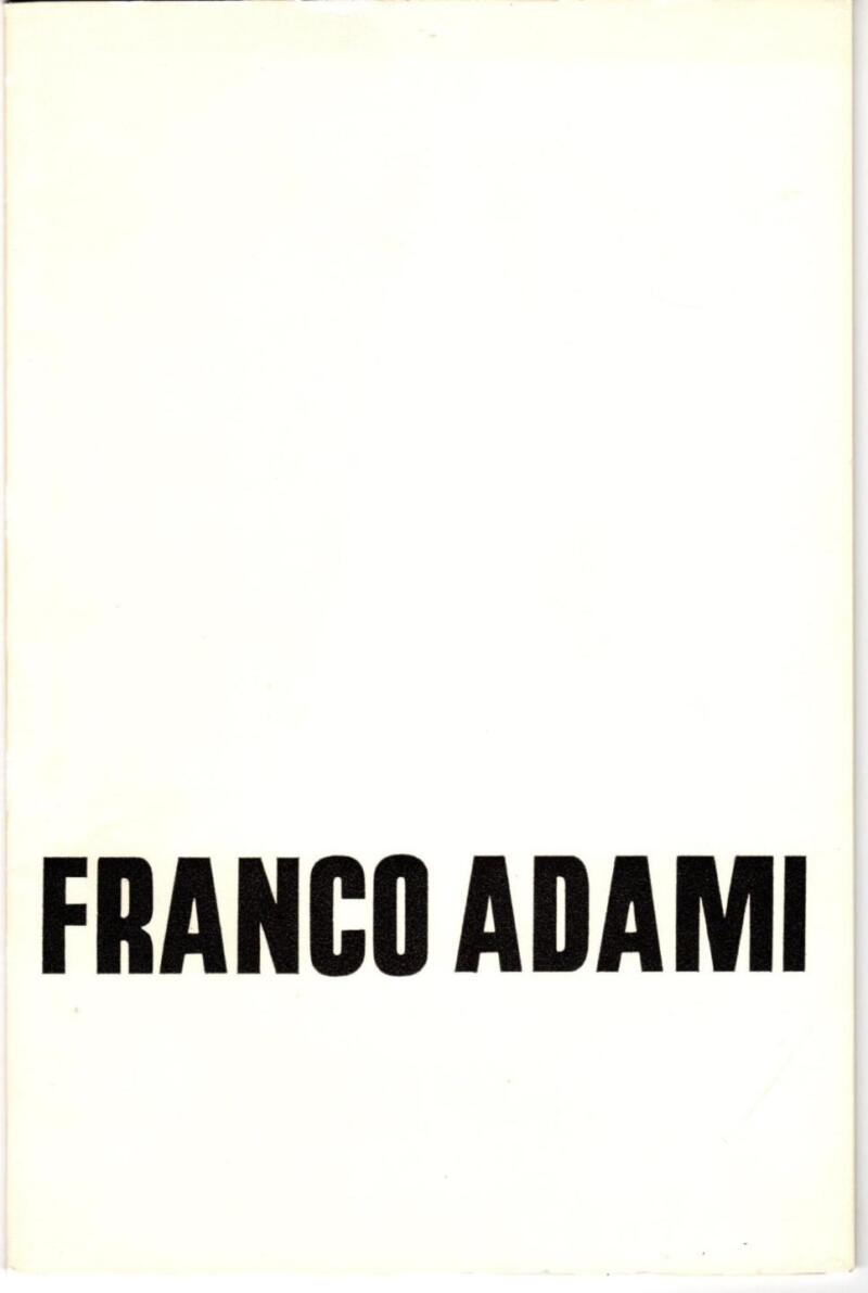 Franco Adami, Catalogo delle opere