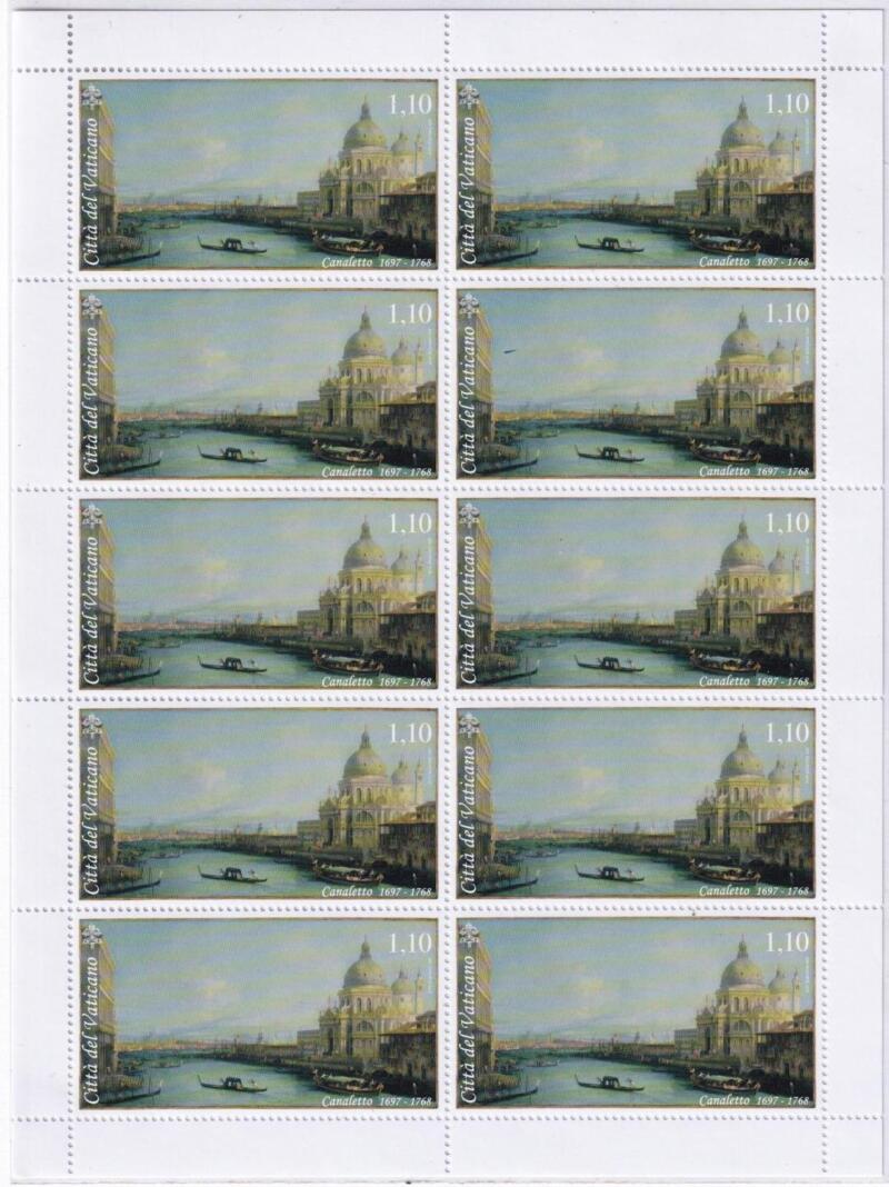 Minifoglio Vaticano Anno 2018 cat. n. 1804 250esimo morte Canaletto