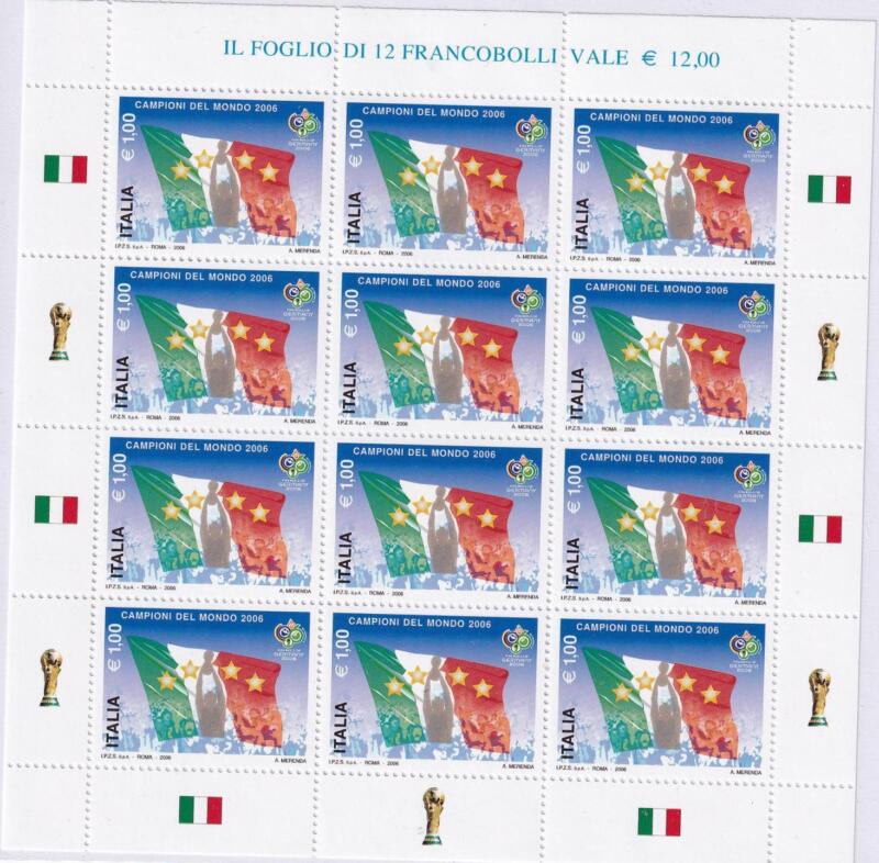 Minifoglio Italia Anno 2006 cat. n. 2969 Campioni del Mondo 2006