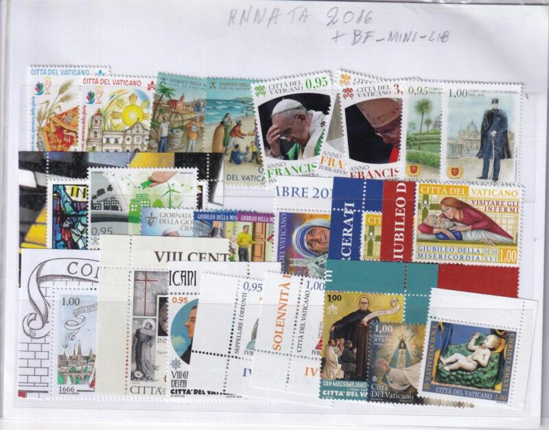 Francobolli Vaticano Anno 2016 Annata completa
