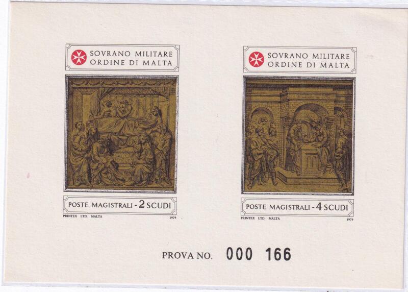 Francobolli S.M.O.M. Anno 1979 Prova Serie Formelle (cat. n. 161-162)