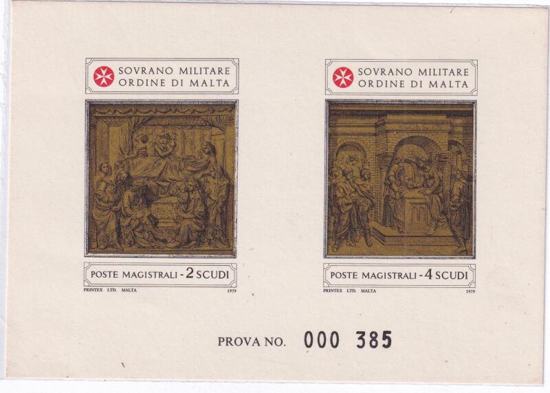 Francobolli S.M.O.M. Anno 1979 Prova Serie Formelle (cat. n. 161-162)