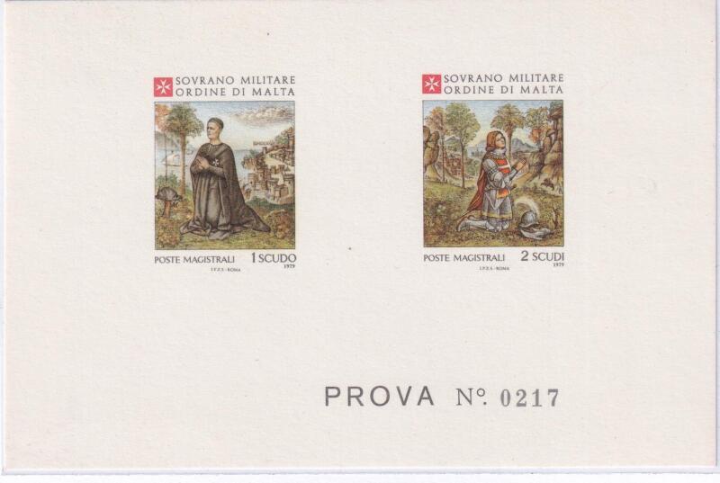 Francobolli S.M.O.M. Anno 1979 Prova Serie Natale (cat. n. 168-169)