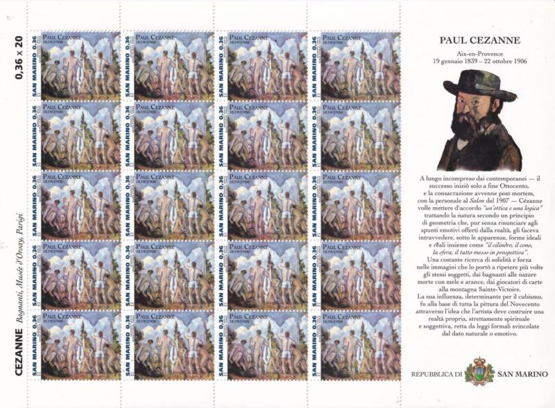 Minifogli San Marino Anno 2006 Arte. Anniversari e avvenimenti (cat. n. 2098-2101)