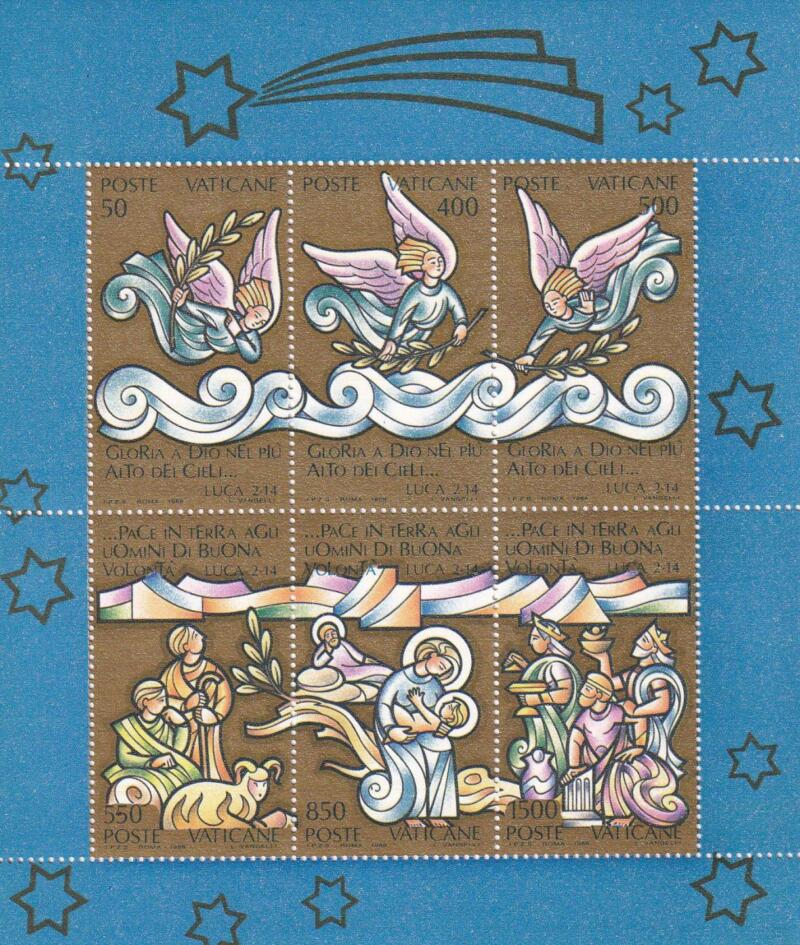 Foglietto Vaticano, Anno 1988, Natale (BF. n. 10)