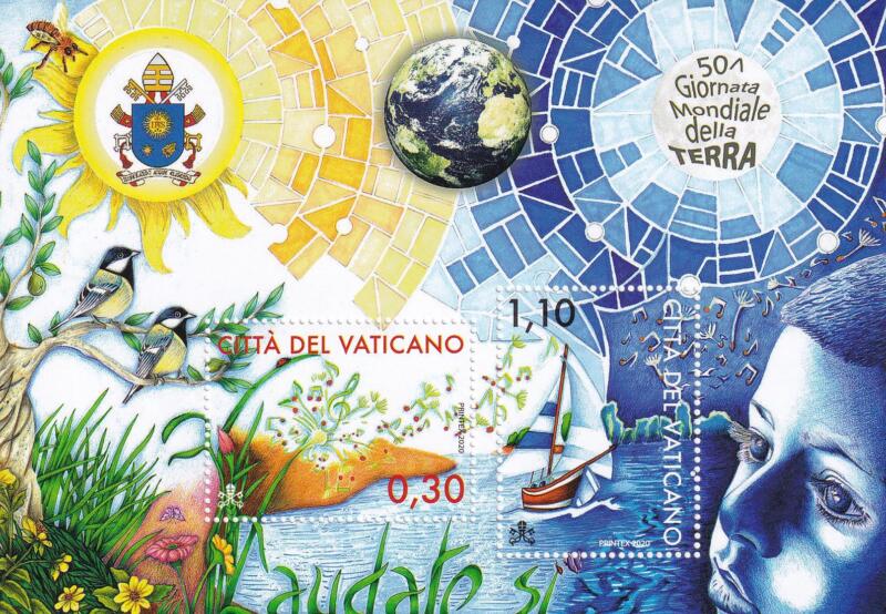Foglietto Vaticano, Anno 2020, Cinquantenario della Giornata mondiale della Terra (BF n. 101)