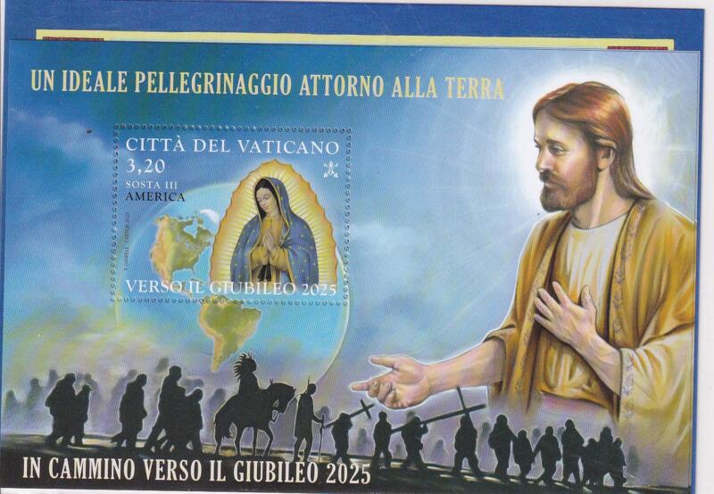 Foglietto Vaticano, Anno 2023, Giubileo 2025. Un ideale pellegrinaggio attorno alla terra America (BF. n. 121)