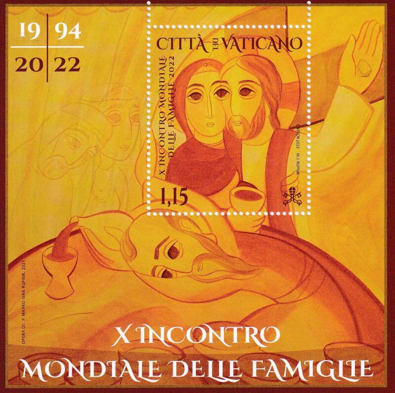 Foglietto Vaticano, Anno 2022, X Incontro mondiale delle famiglie (BF n. 115)