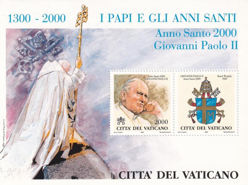 Foglietto Vaticano, Anno 2000, I Papi e gli Anni Santi (BF. n. 23)