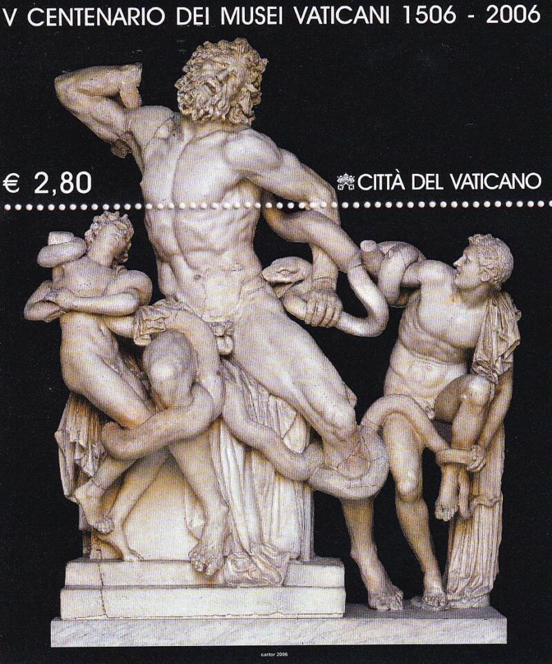 Foglietto Vaticano, Anno 2006, Quinto centenario della fondazione dei Musei Vaticani (BF n. 43)