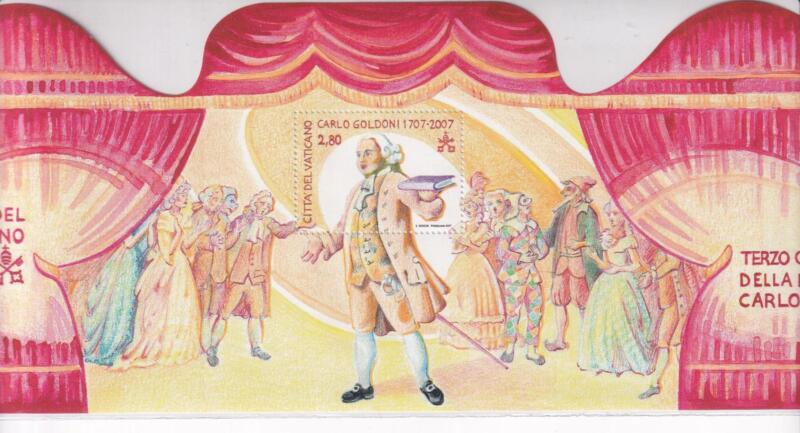 Foglietto Vaticano, Anno 2007, Terzo centenario della nascita di Goldoni (BF n. 47)