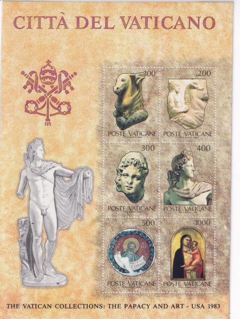 Foglietto Vaticano, Anno 1983, Collezioni vaticane d’arte negli U.S.A. Seconda serie (BF n. 6)