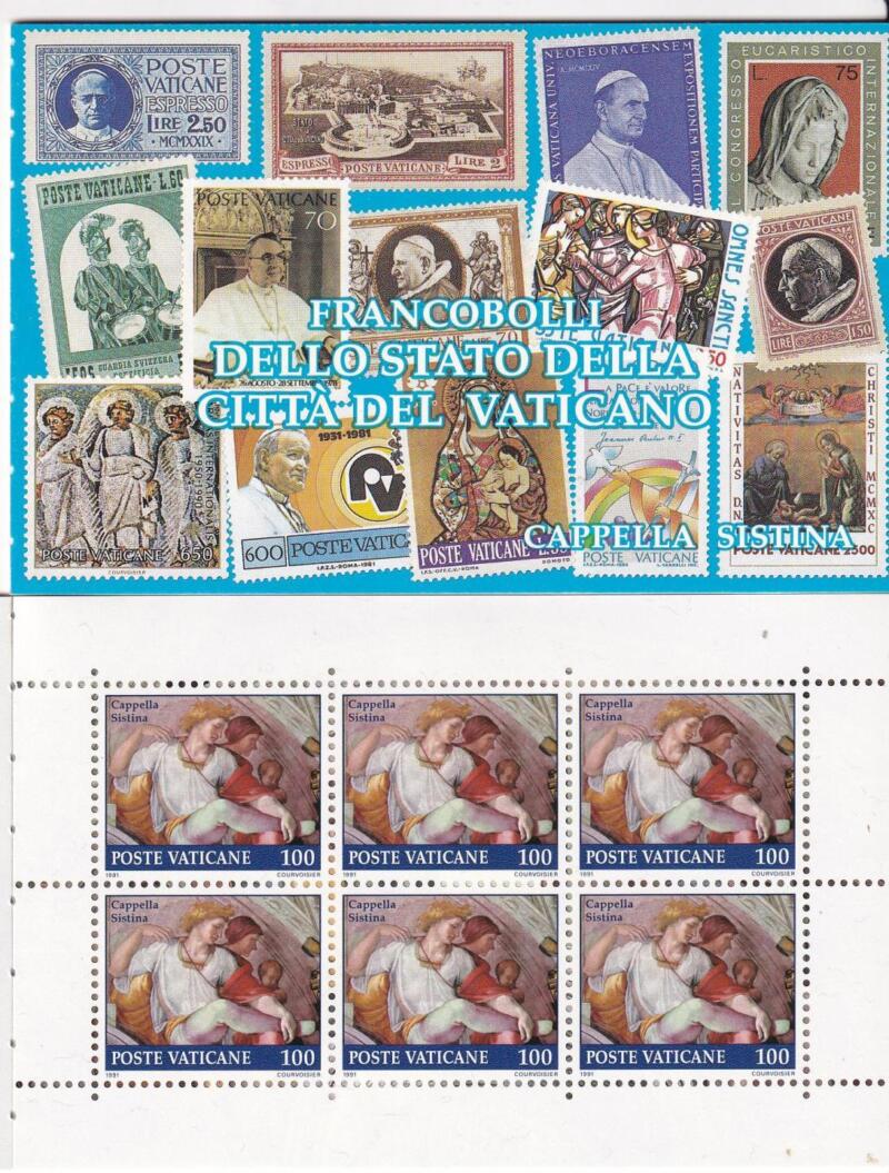 Libretto Vaticano, Anno 1991, Restauro della Cappella Sistina (Lb. n. 3)