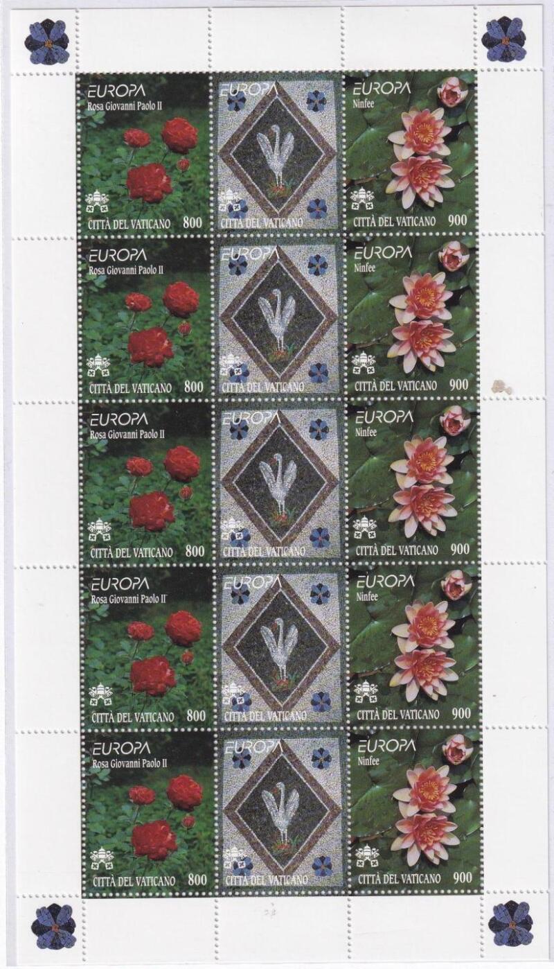 Minifoglio Vaticano, Anno 1999, Europa. Riserve e parchi naturali (MF n. 1143-1144)