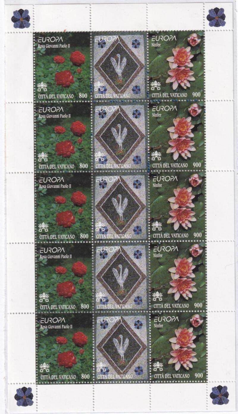 Minifoglio Vaticano, Anno 1999, Europa. Riserve e parchi naturali (MF n. 1143-1144)