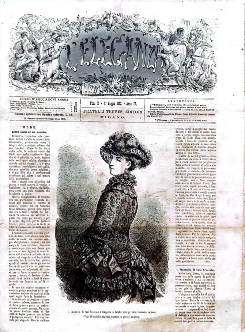 Rivista L'Eleganza n. 11 del 1 maggio 1882, Anno IV