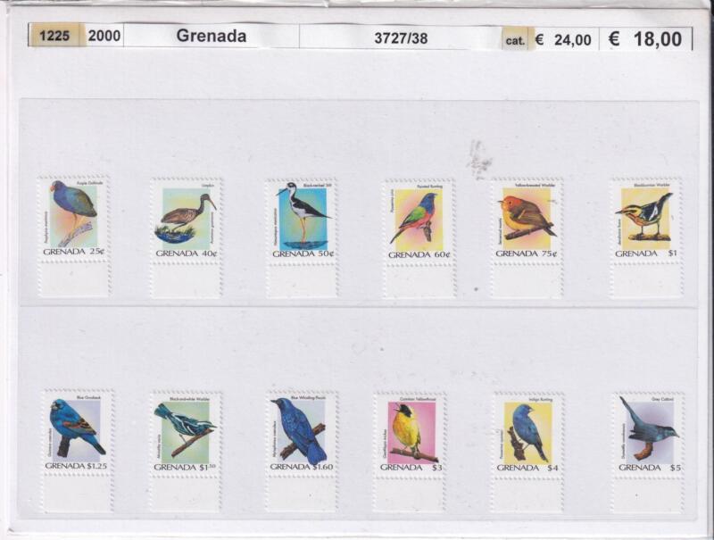 Francobolli Grenada, Anno 2000, Uccelli (cat. n. 3727-3738)