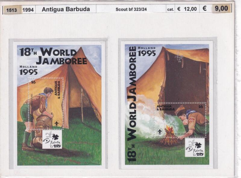 Foglietti Antigua e Barbuda, Anno 1994, Scout (BF n. 323-324)