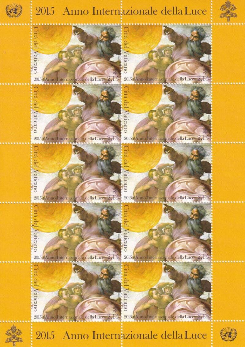 Minifoglio Vaticano, Anno 2015, Anno internazionale della luce e delle tecnologie basate sulla luce (MF n. 1693)