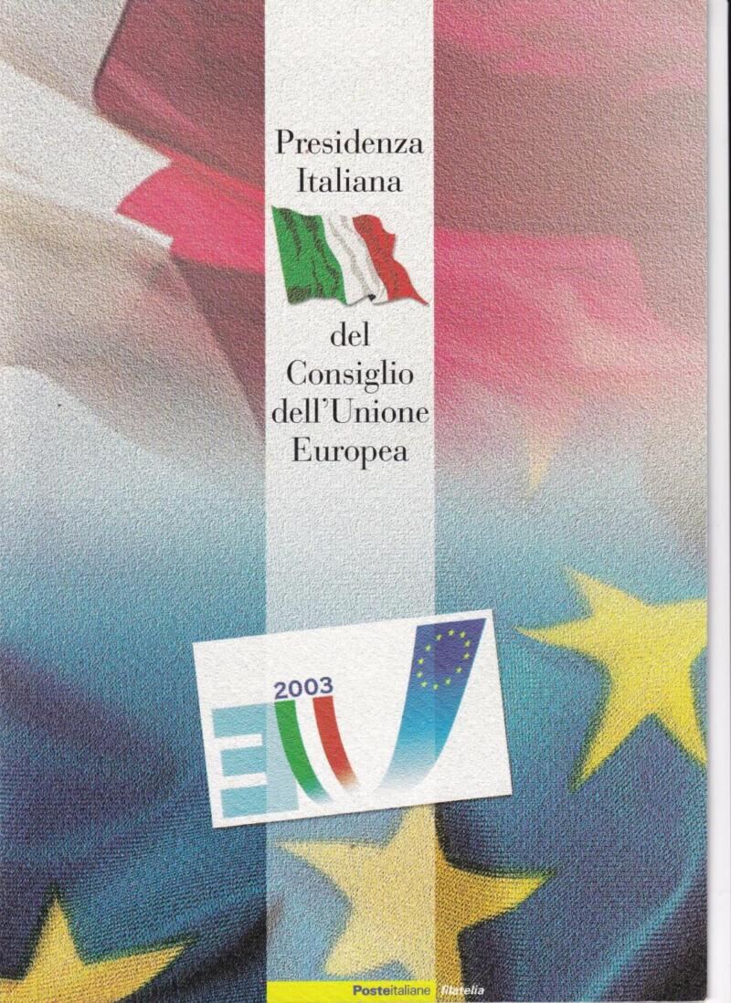 Folder Italia, Data 01/07/2003, Presidenza Italiana del Consiglio dell’Unione Europea (cat. n. 2732)