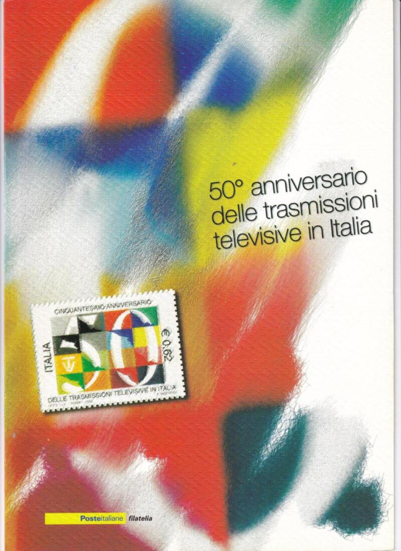 Folder Italia, Data 03/01/2004, 50esimo anniversario delle trasmissioni televisive in Italia (cat. n. 2771-2772)