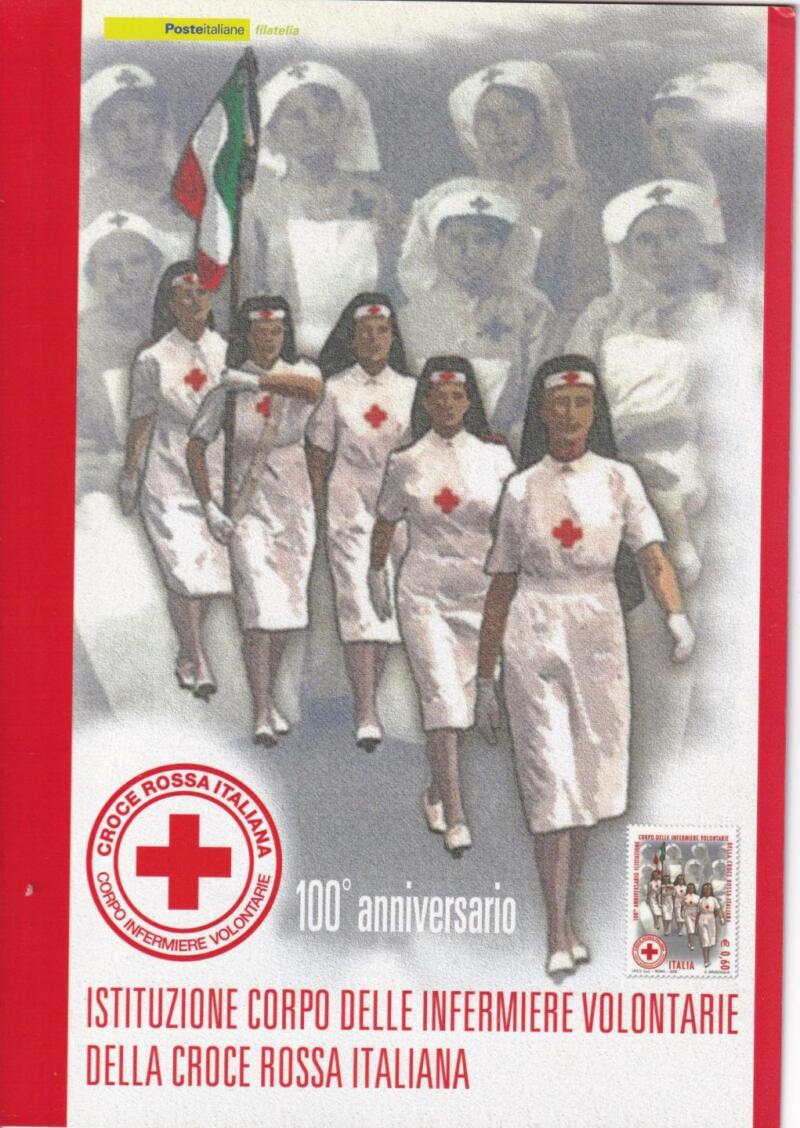 Folder Italia, Data 29/01/2008, 100esimo anniversario istituzione Corpo delle Infermiere Volontarie della Croce Rossa Italiana (cat. n. 3057)