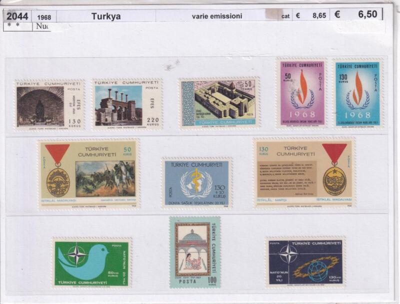 Francobolli Turchia, Anno 1968, Varie Emissioni